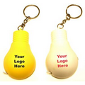 Light Bulb Tape Measure Key Ring